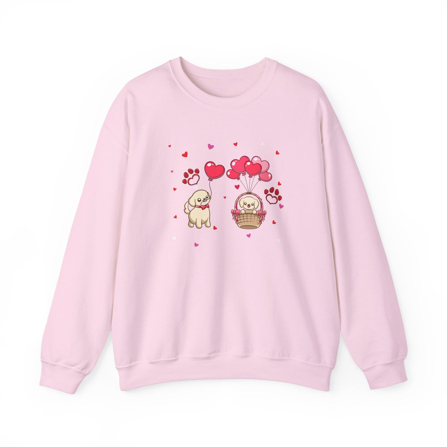 Adorable Dog Love Crewneck Sweatshirt, Cute Pet Sweatshirt, Gift for Dog Lovers, Valentine's Day Sweater, Casual Cute Outfit, Animal Lover