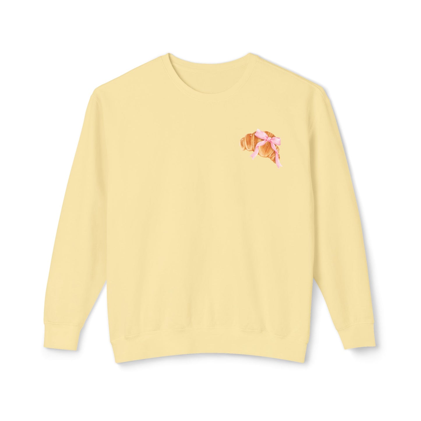 Faithful Quote and Croissants Crewneck
