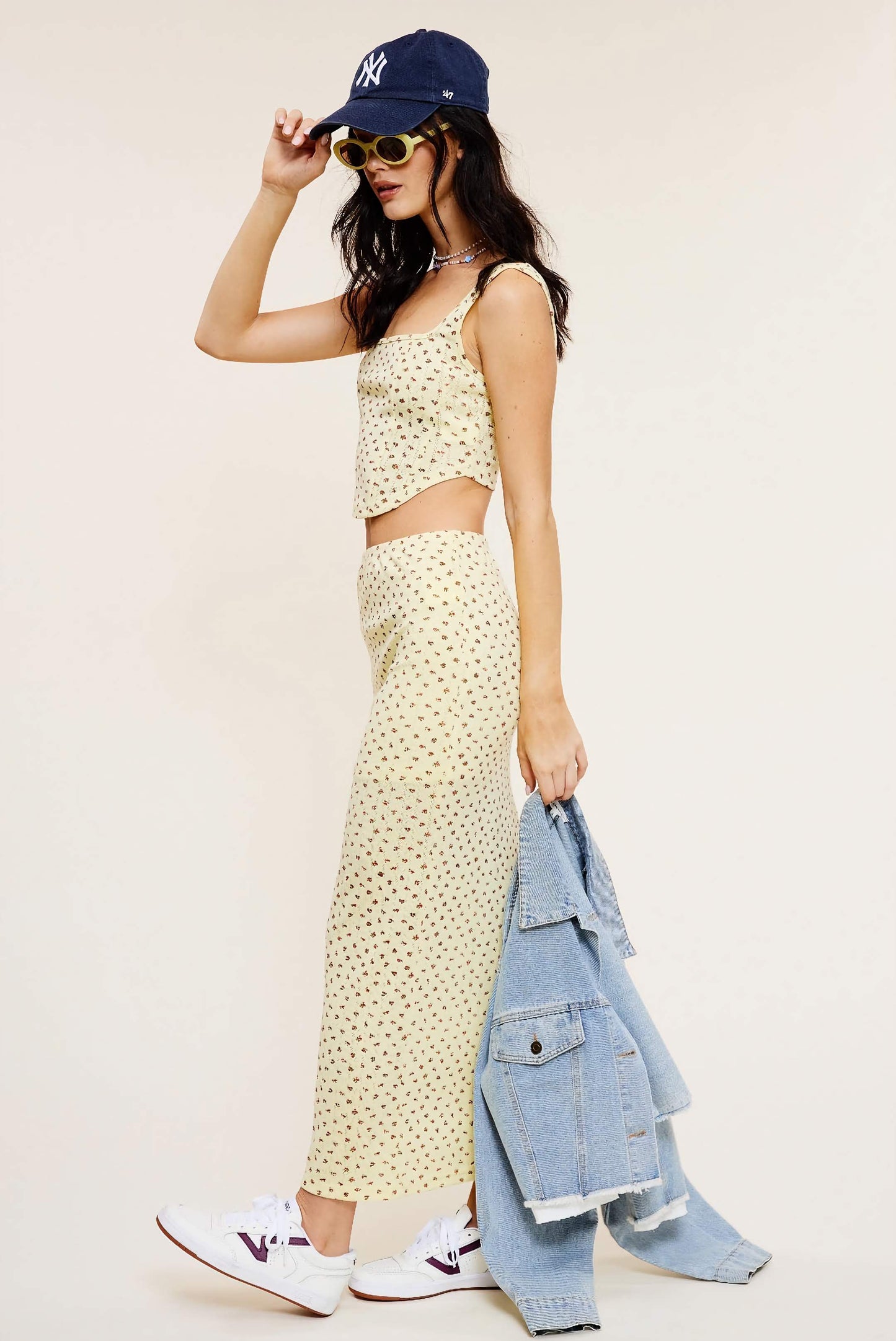 Butter Yellow Corset and High-Waisted Set