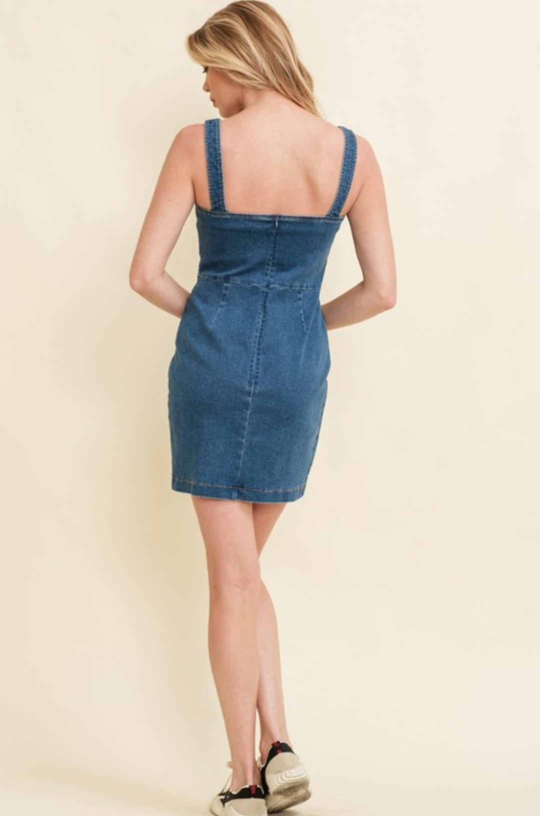 Western Embroidered Denim Mini Dress