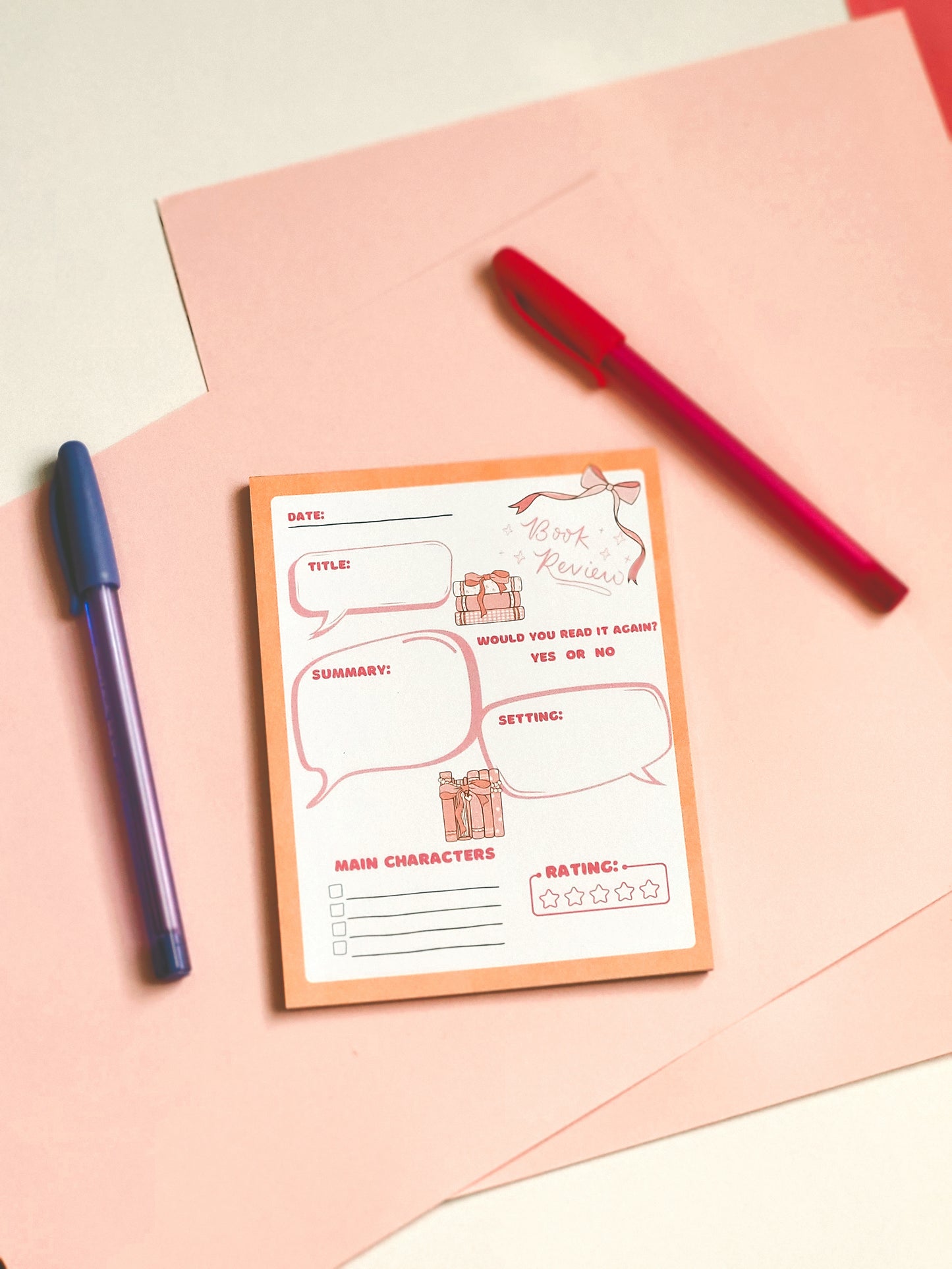 Coquette Book Review Notepad