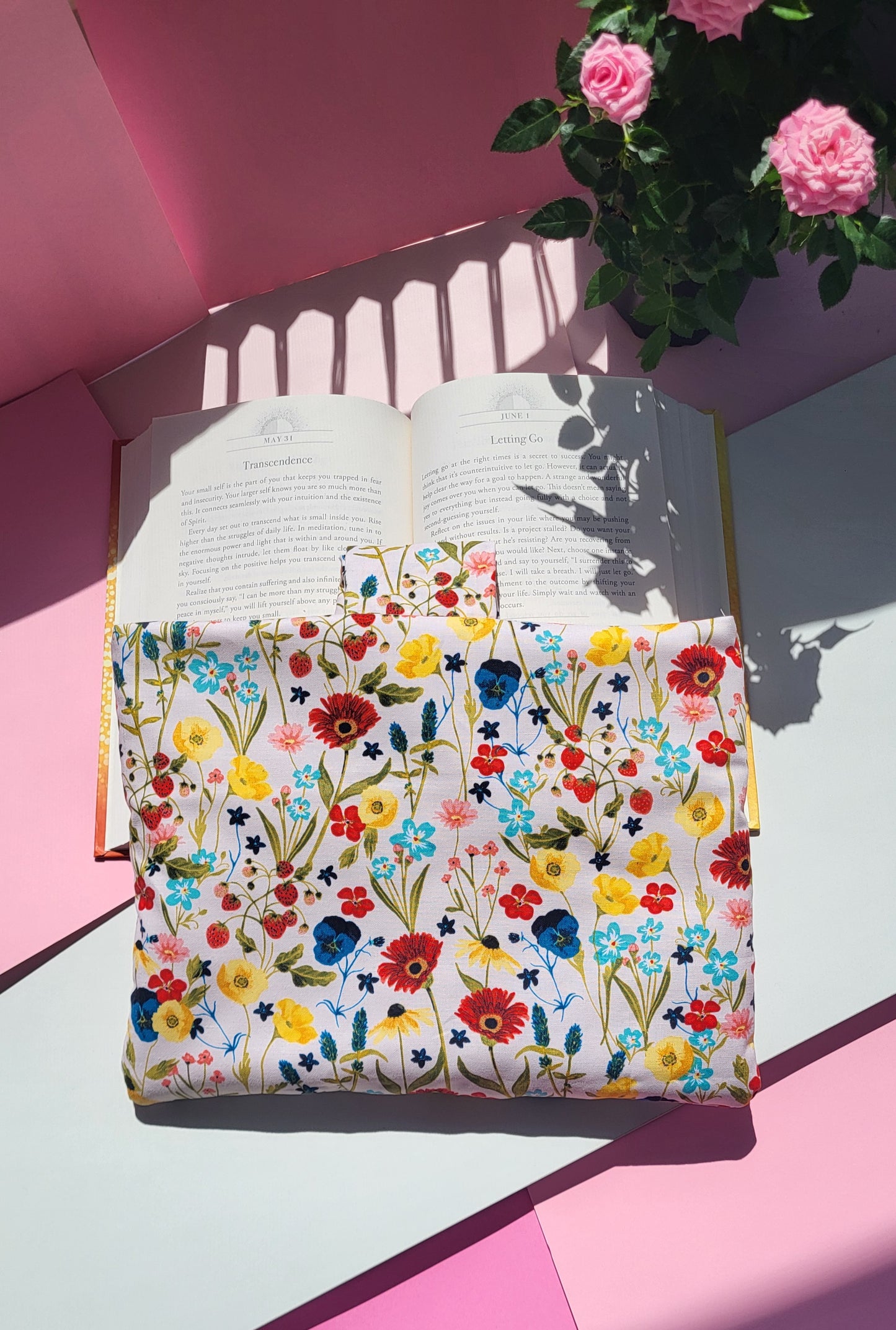 Blush Wildflower Booksleeve Bow Tie Booksleeve
