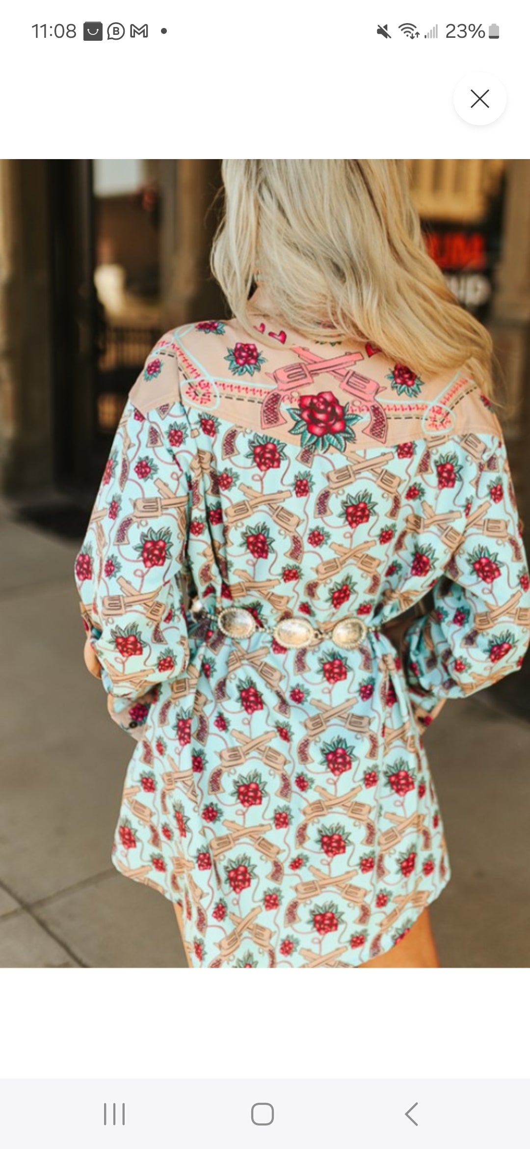 Western Women's Button Down Midi Dress.