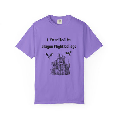 Dragon Flight College Unisex T-Shirt | Fun Fantasy Tee, Unique Gift for Game Lovers, Cosplay Apparel, Quirky College Shirt