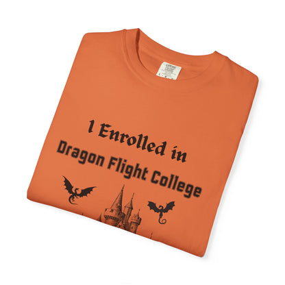 Dragon Flight College Unisex T-Shirt | Fun Fantasy Tee, Unique Gift for Game Lovers, Cosplay Apparel, Quirky College Shirt