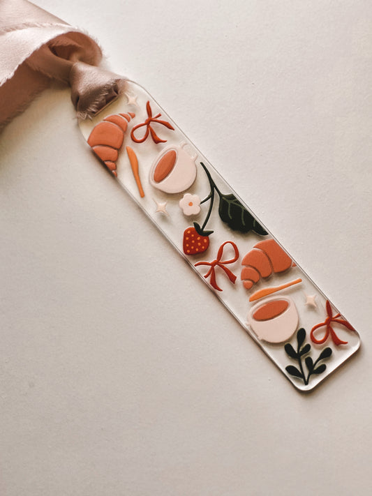 Cottagecore Crusant Acrylic Bookmark