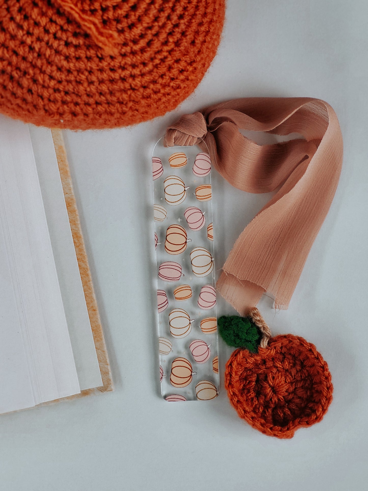 Retro Pumpkin Acrylic Bookmark