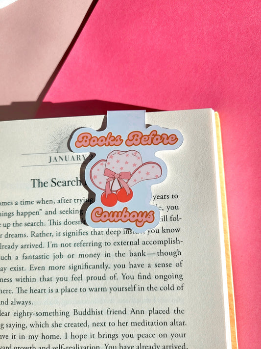 Books Before Cowboys Magnet Bookmark