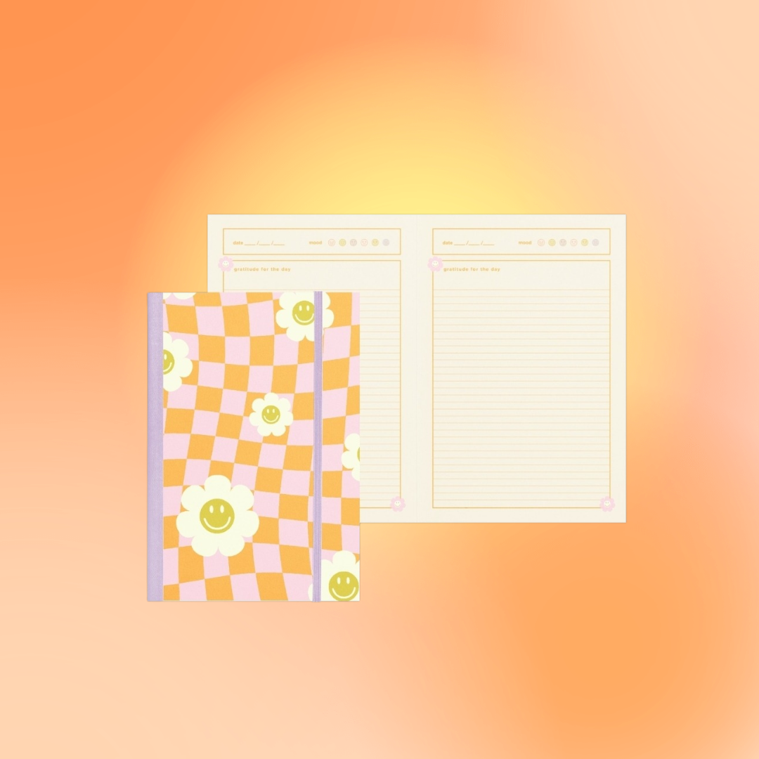 Checkered Daisy Gratitude Journal