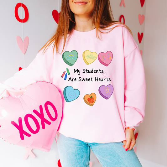 Valentine's Teacher Crewneck Sweatshirt