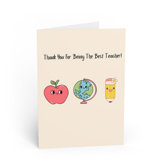 Cute Teacher Appreciation Greeting Cards | Thank You Gift