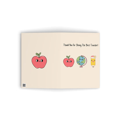 Cute Teacher Appreciation Greeting Cards | Thank You Gift