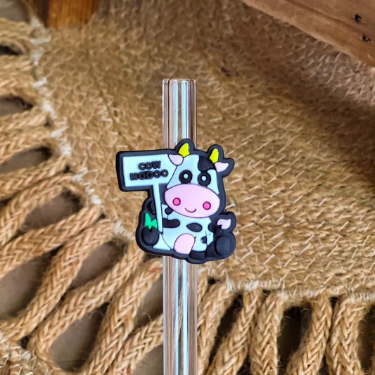 Cow Moo Straw Topper