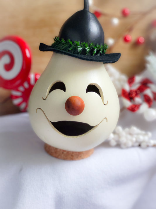 Snowman Head Tea Light Holder