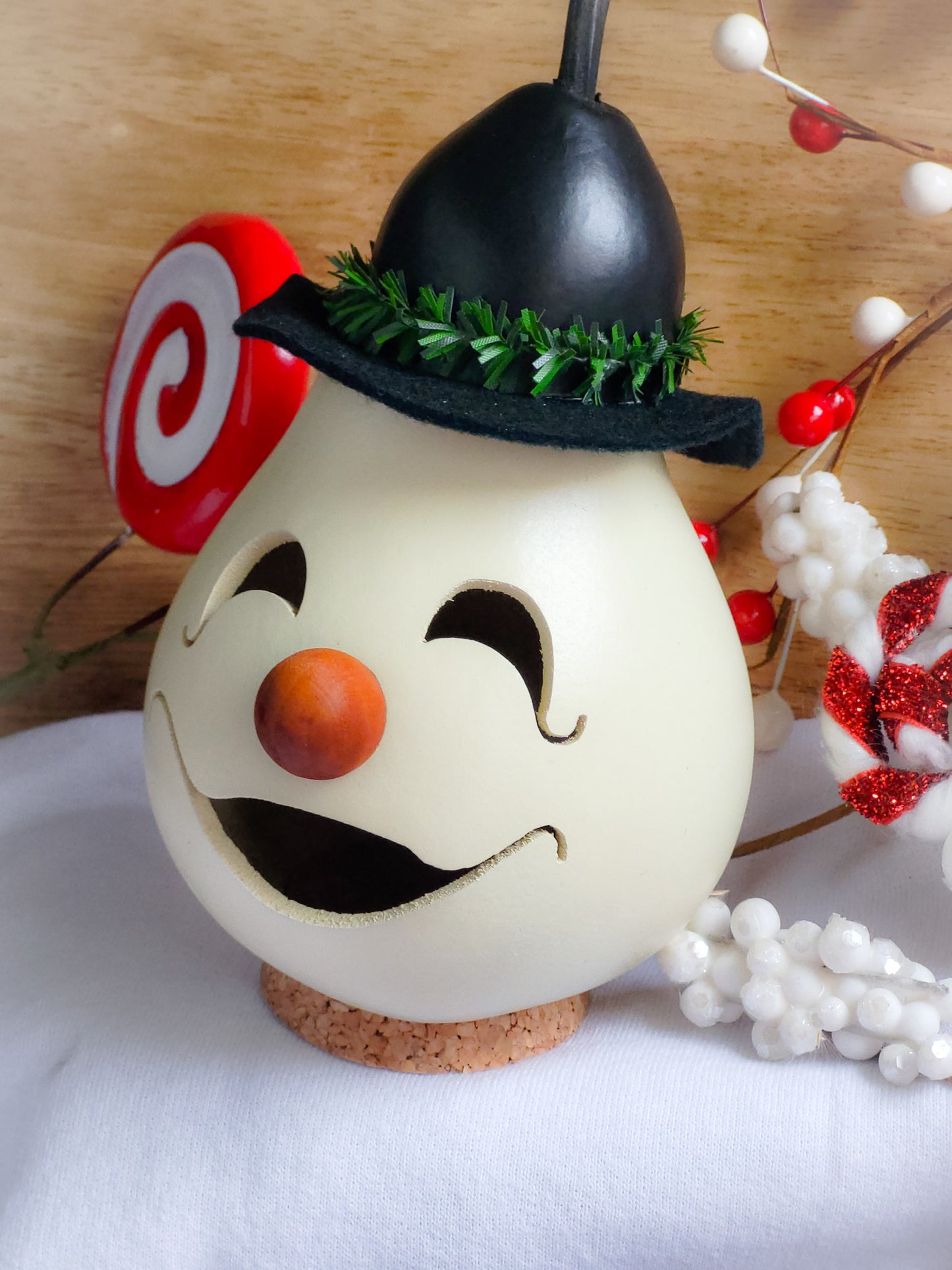 Snowman Head Tea Light Holder