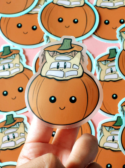 Strawberry Concha Pumpkin Sticker