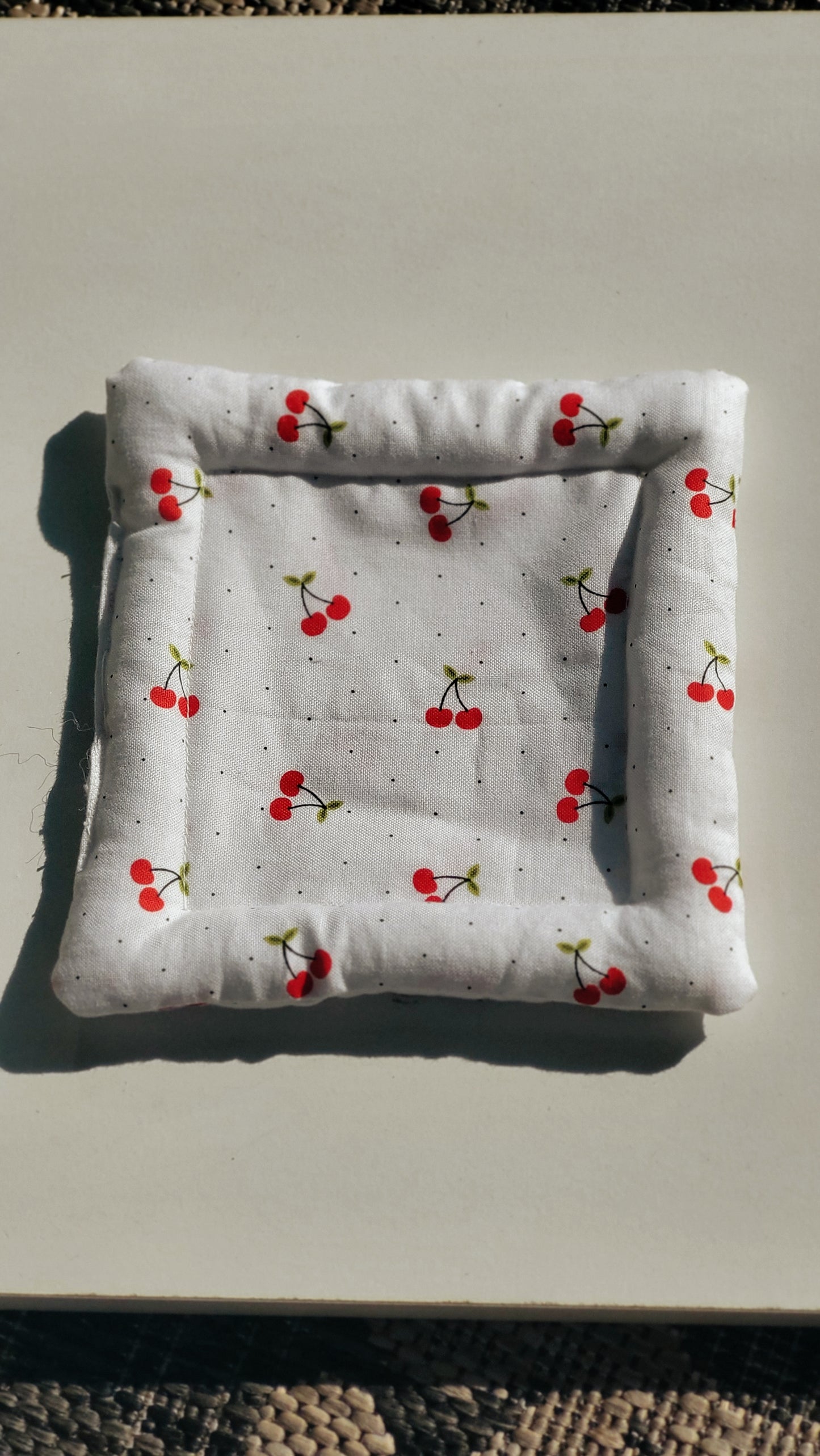 Cherry Pattern Cloud Coaster