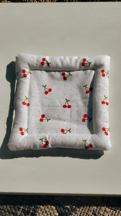 Cherry Pattern Cloud Coaster