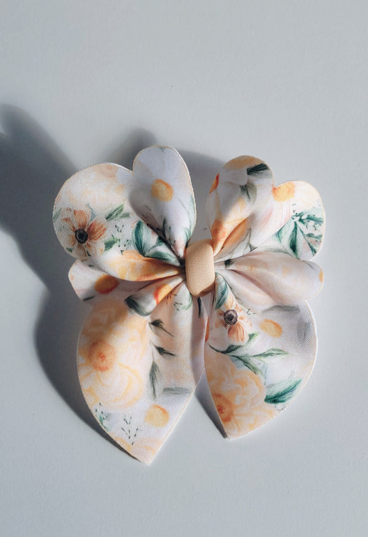 All Yellow Floral Bow