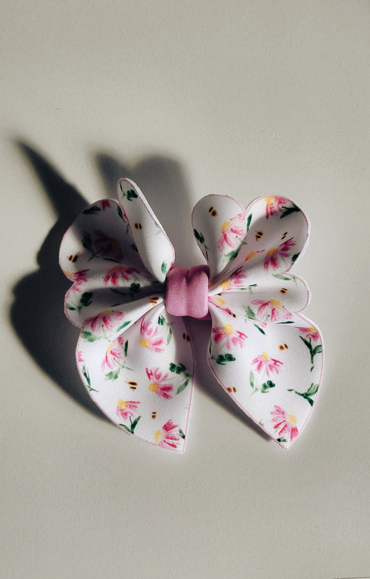 Pink WildFlower Bow