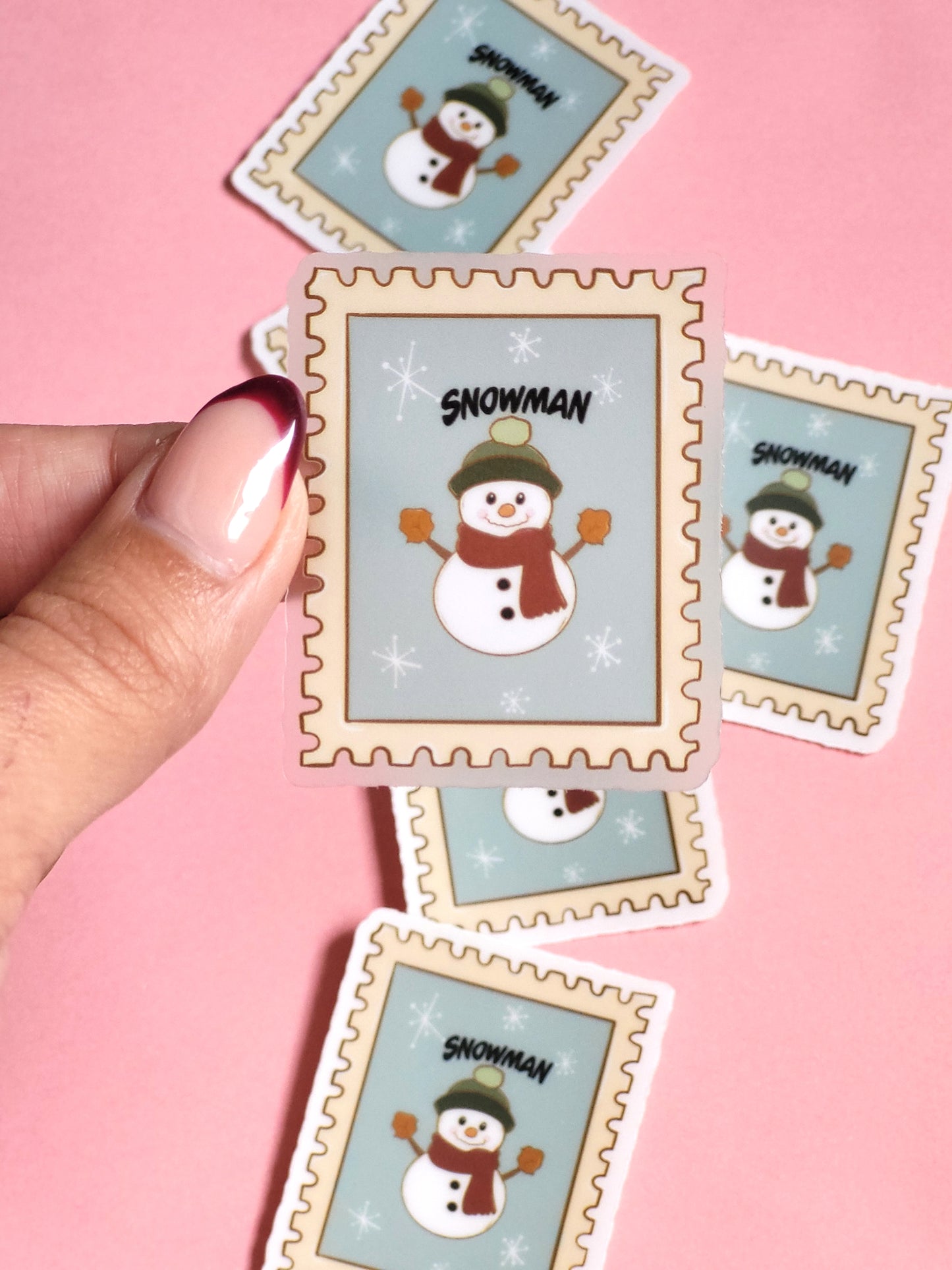 Snowman Postage Sticker