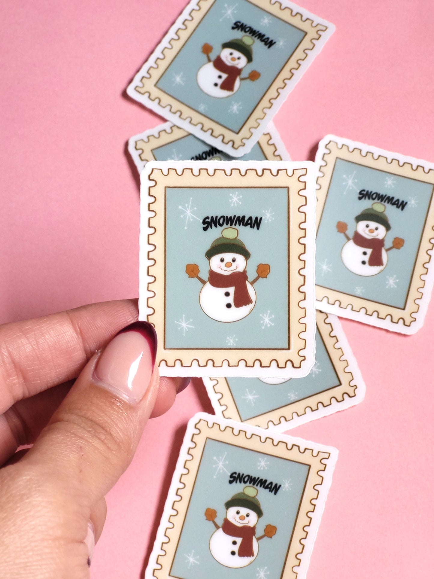 Snowman Postage Sticker