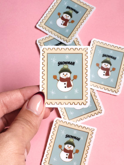 Snowman Postage Sticker