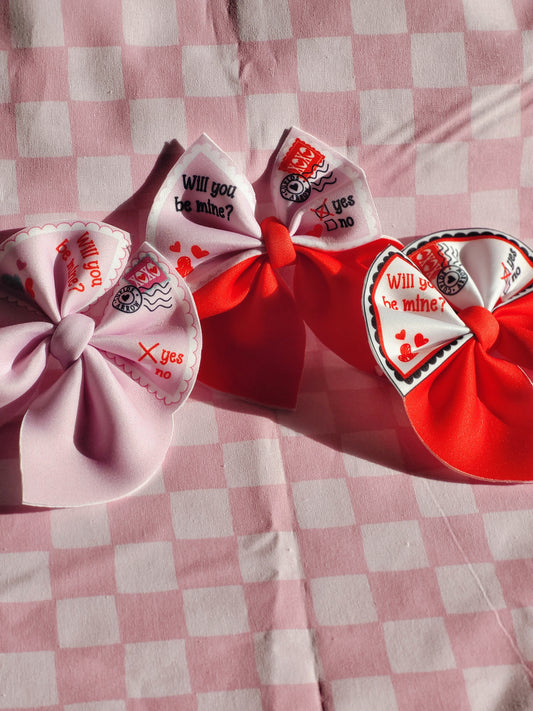 Will You Be Mine Hair Bow Set of 3