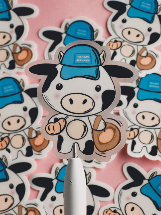 Postal Service Cow Sticker