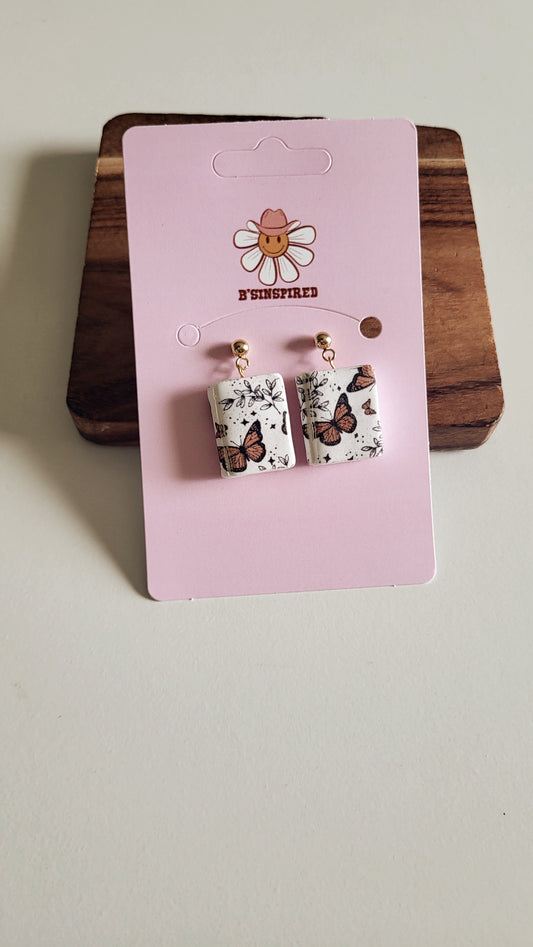 Butterfly Book Dangel Earrings