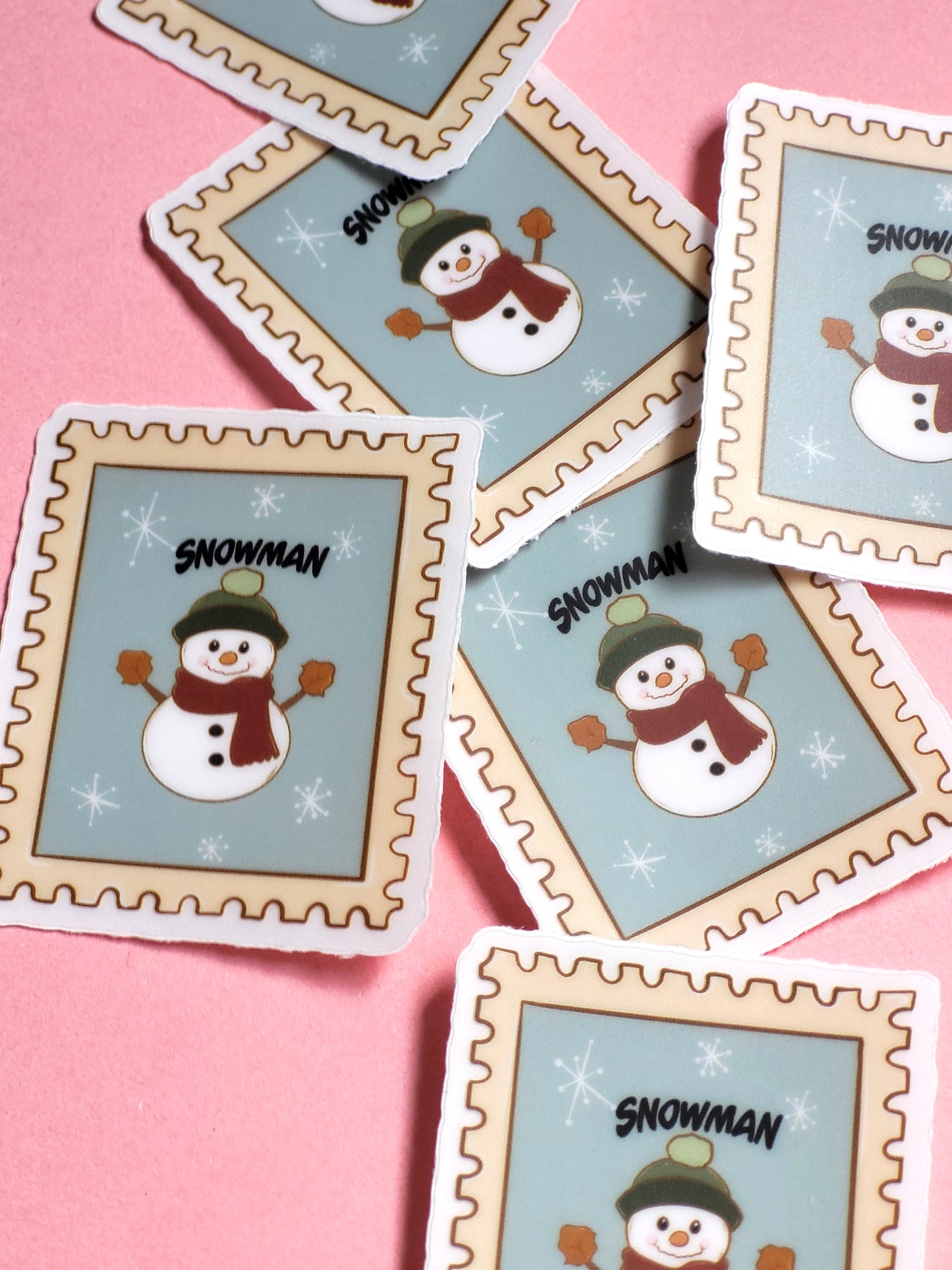 Snowman Postage Sticker