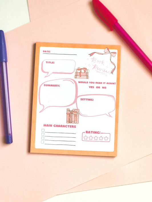 Coquette Book Review Notepad