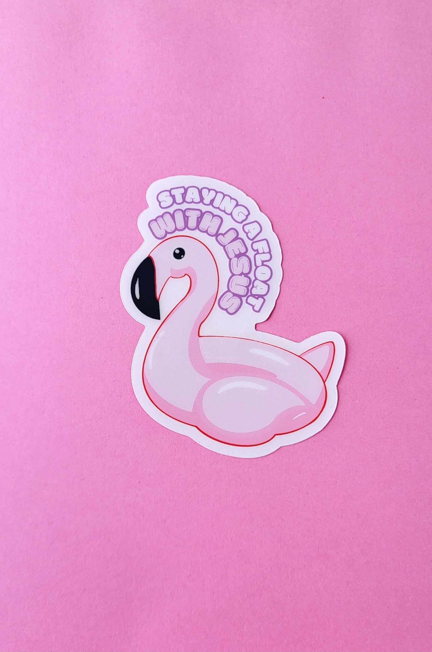 Staying Afloat With Jesus Clear Sticker