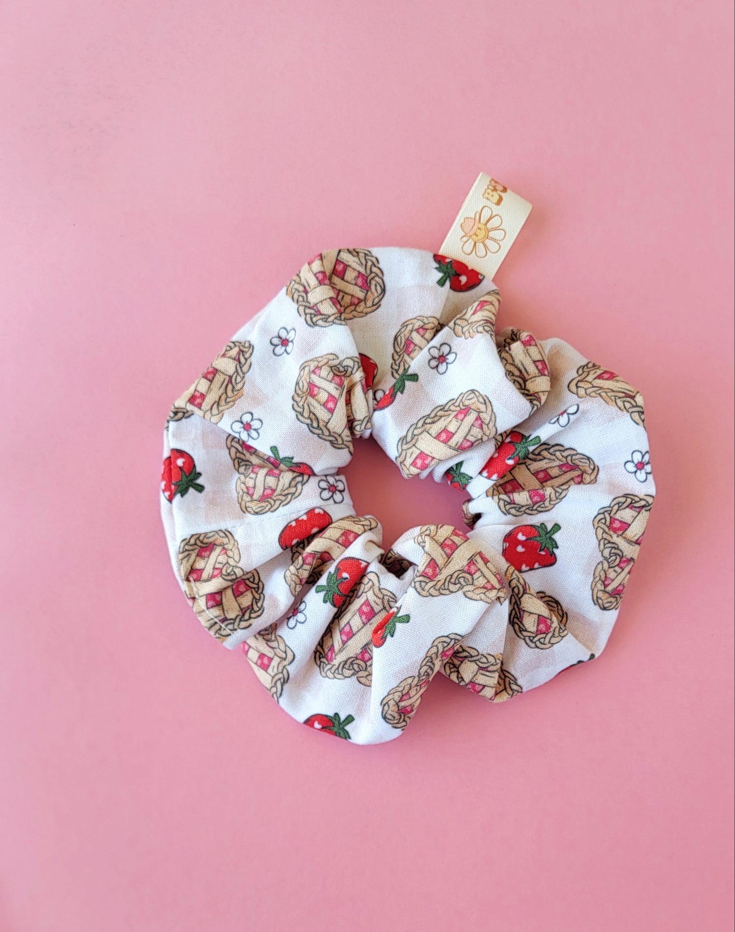 Strawberry Pie Hair Scrunchie